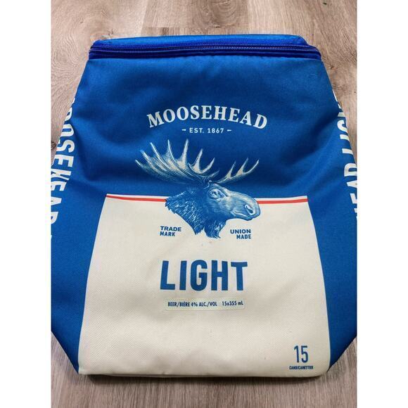 Moosehead Light Beer Backpack Cooler 15 Can Capacity Blue Insulated Vintage - Picture 3 of 9